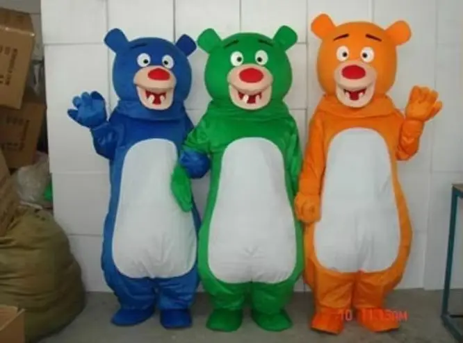 

2025 Best Sale 3pcs Three Brothers Bears Bear Animal Cartoon Mascot Costume Christmas Fancy Dress Halloween Mascot Costume