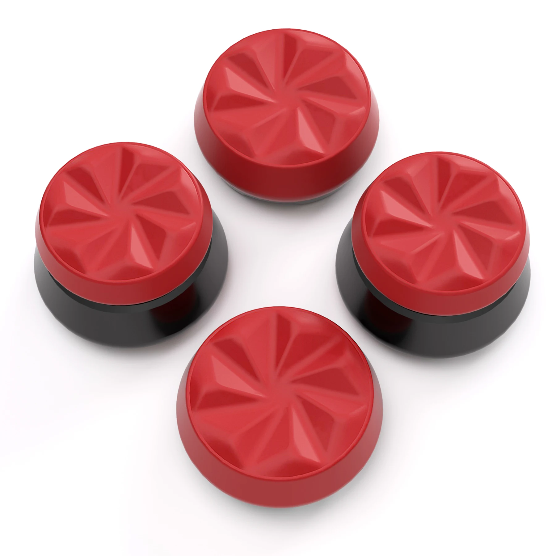 PlayVital HURRICANE Thumbstick Extender Thumb Grip Caps for ps5 Controller, Joystick Caps for ps5 Wireless Controller - Red