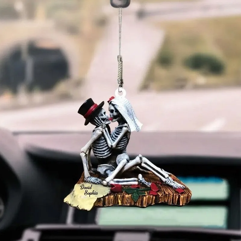 Fashion Couple Skull Keychain 2D Acrylic Devil Women Bag Keychain Backpack Monster Decoration Man Car Keyring Boy Party Gift