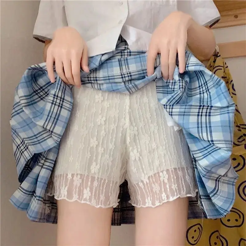 

Women's Summer Thin Ice Silk Safety Pants Loose Bottom Shorts Base Layer Fairy Style Bottoms Casual Wear Large Size