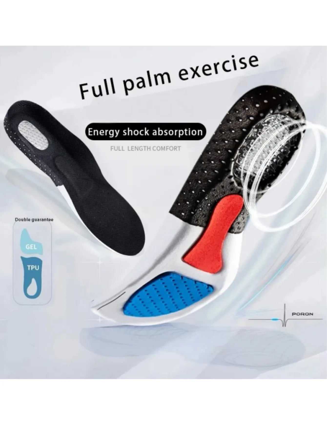 

Orthopedic Insoles for Man Women Memory Foam Cushion Gel Insole Silicone Arch Support Pads Sport Shoe Pad Soft Running Insert