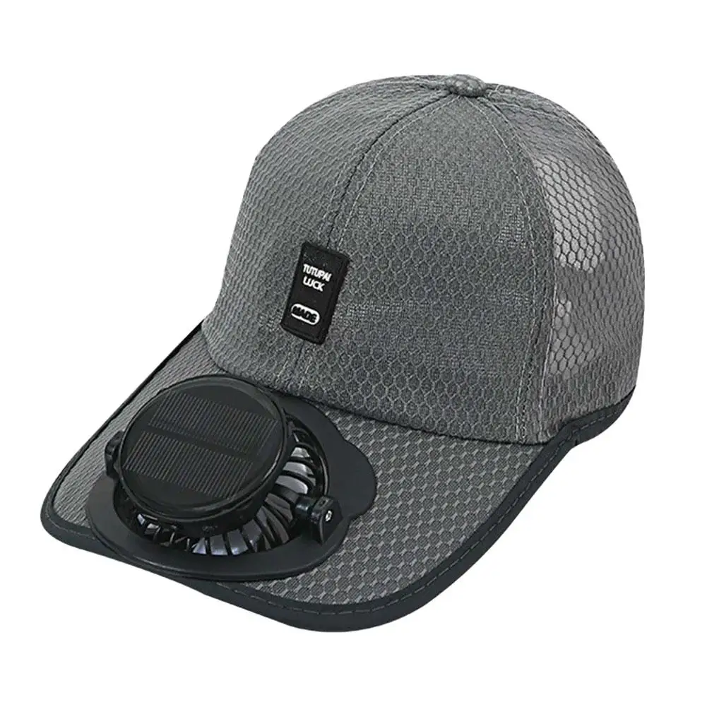 AliExpress NONE Breathable Sunhat with Solar Fan Outdoor Sun Protection Hat USB Rechargeable Fan Baseball Caps Summer Sunscreen Sunshade Hats