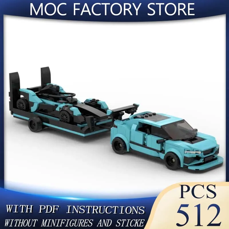 

MOC кирпичи 512 шт., гоночный спортивный автомобиль, скорость автомобиля, чемпион, гонщик, строительные блоки, кирпич, креативные гаражные игрушки для мальчиков