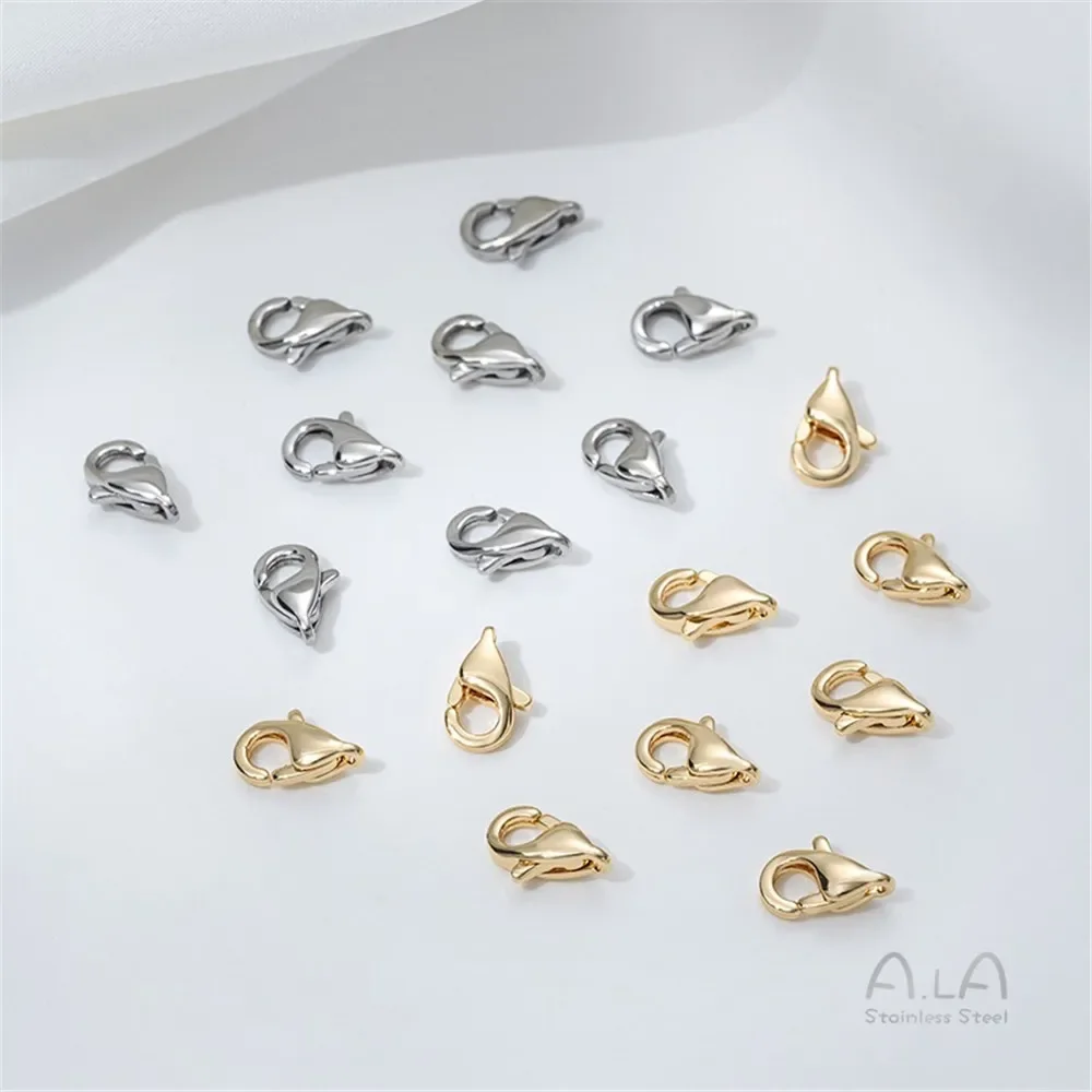 Niet-vervagende titanium stalen kreeftgesp 316 roestvrij staal Universele knopkop DIY armband ketting sieraden eindgesp