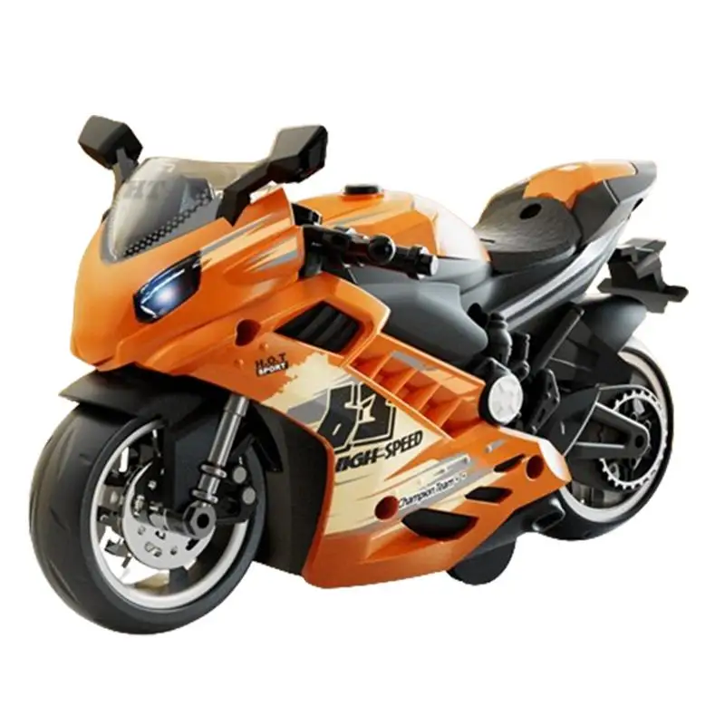 

Toy Motorcycle Sound And Light Features Toy Figure Kit Friendly Motorcycle With Pullback Motor For Boys Girls Kids Adults