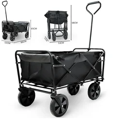 New Foldable Beach Trolley Camping Metal Garden Stroller Hand Carts Portable Folding Outdoor Wagon Trolley FW80