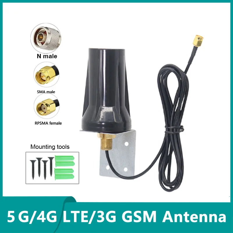 

Наружная и внутренняя антенна для связи, водонепроницаемая IP67, 5G, 4G LTE, полнодиапазонная 600 ~ 6000 МГц, WiFi, внешний всенаправленный, GSM, An