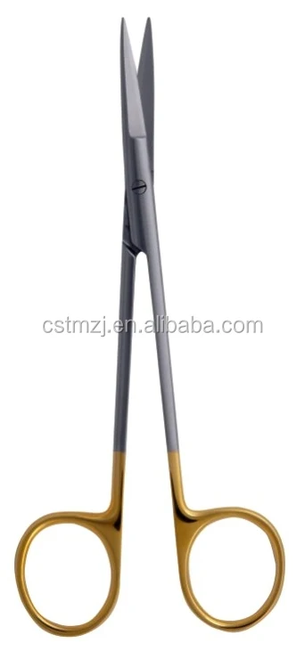 Surgical golden handle tissue scissors , High Quality De ntal Instruments