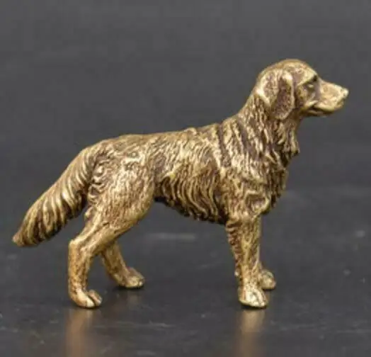 Collection archaize brass Prosperous wealth dog small statue living room decoration   statues for decoration