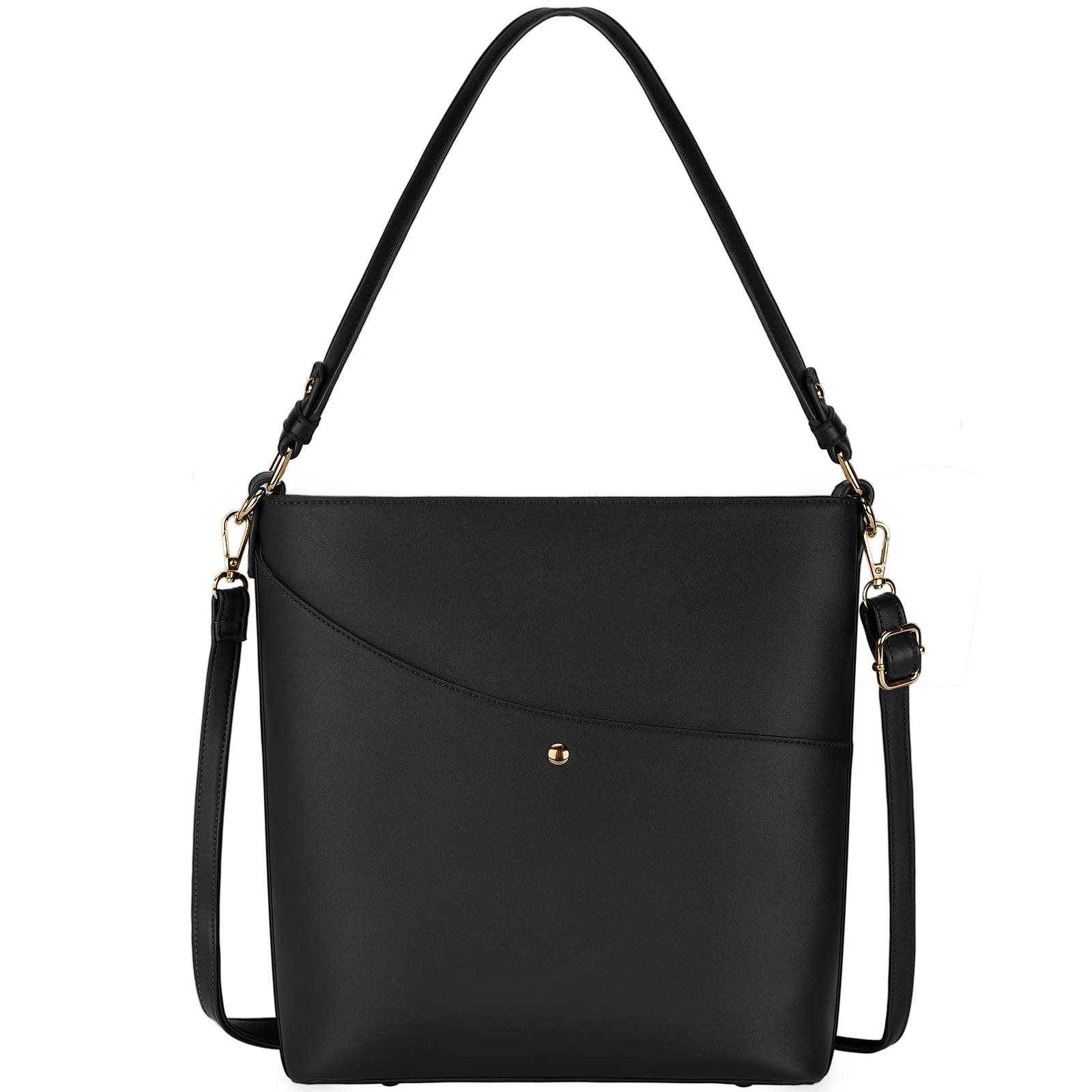 حقيبة كتف نسائية من Lubardy مصنوعة من جلد البولي يوريثان مع حقيبة يد كلاسيكية بحزام قابل للتعديل #1