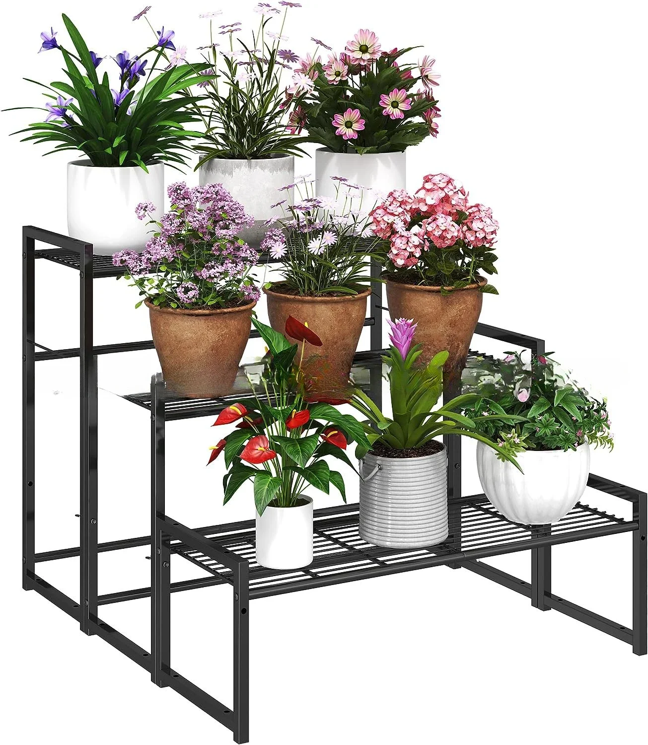 

Multi story groups and extended placement flower racks, multi story indoor floor to ceiling succulent living room flower racks,