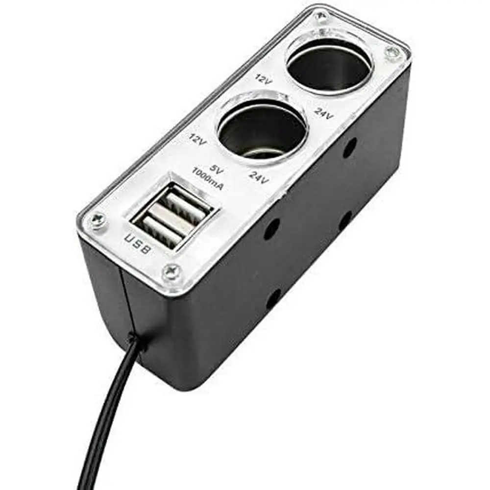 Black 12V 60W Car Charger Adaptor  DC 5V~Max 5.4V / 1000mA 60W