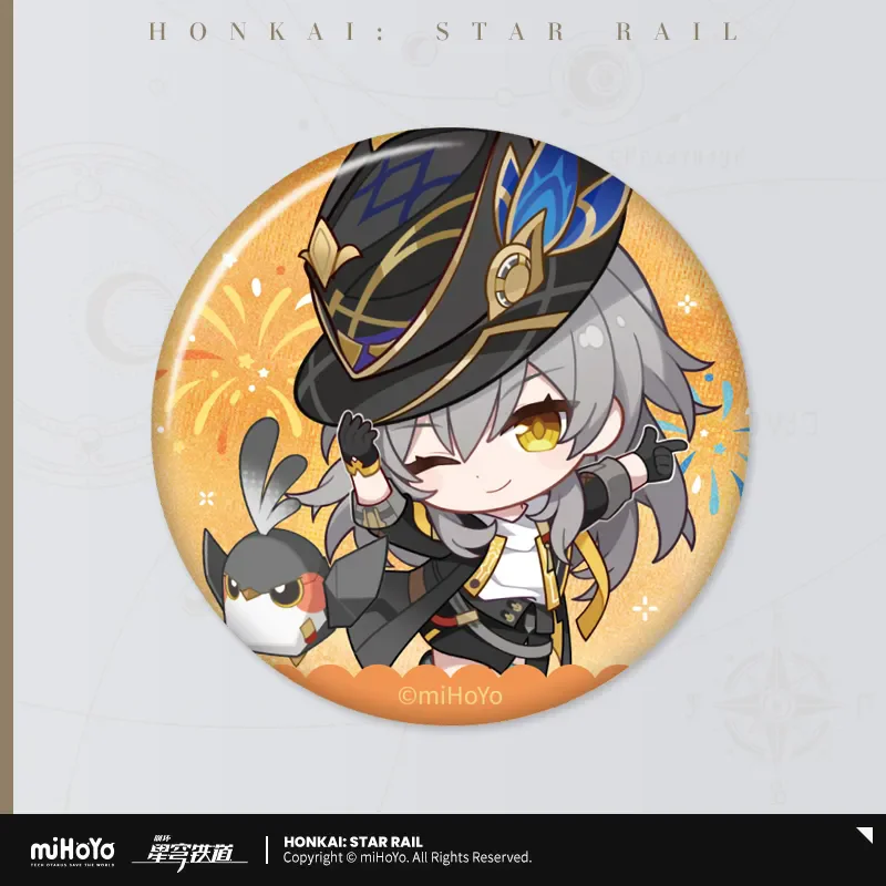 miHoYo Official Game Honkai Star Rail Q-version Tinplate Badge Trailblazer Sunday Robin Brooch Anime Prop Cosplay Halloween Gift