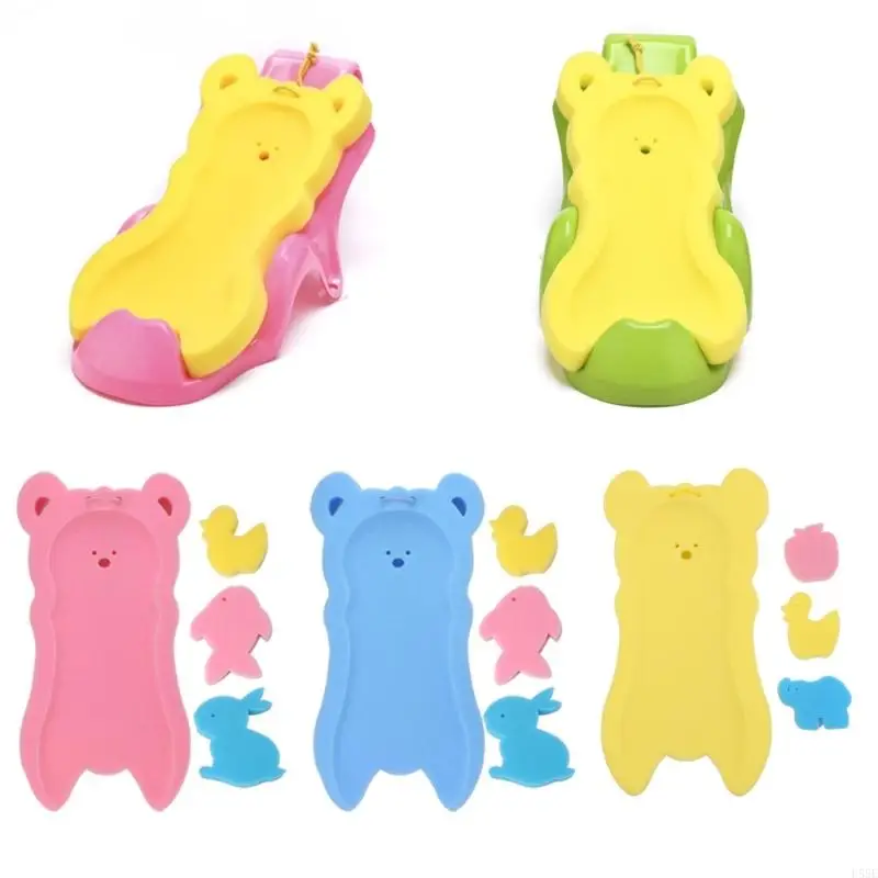 D55E Newborn Sponge Pad Baby Bath Tub Bathing Pad Infant Shower Baby Care