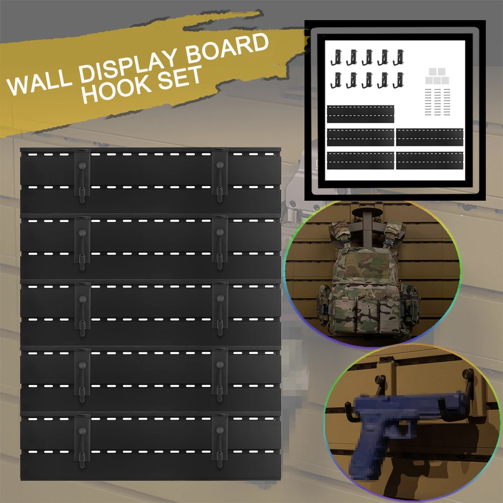 Tactical Wall Display Board Hook Set Modular Wall Rack System Firearms Gun Accessories Organizer Hunting shooting equipment