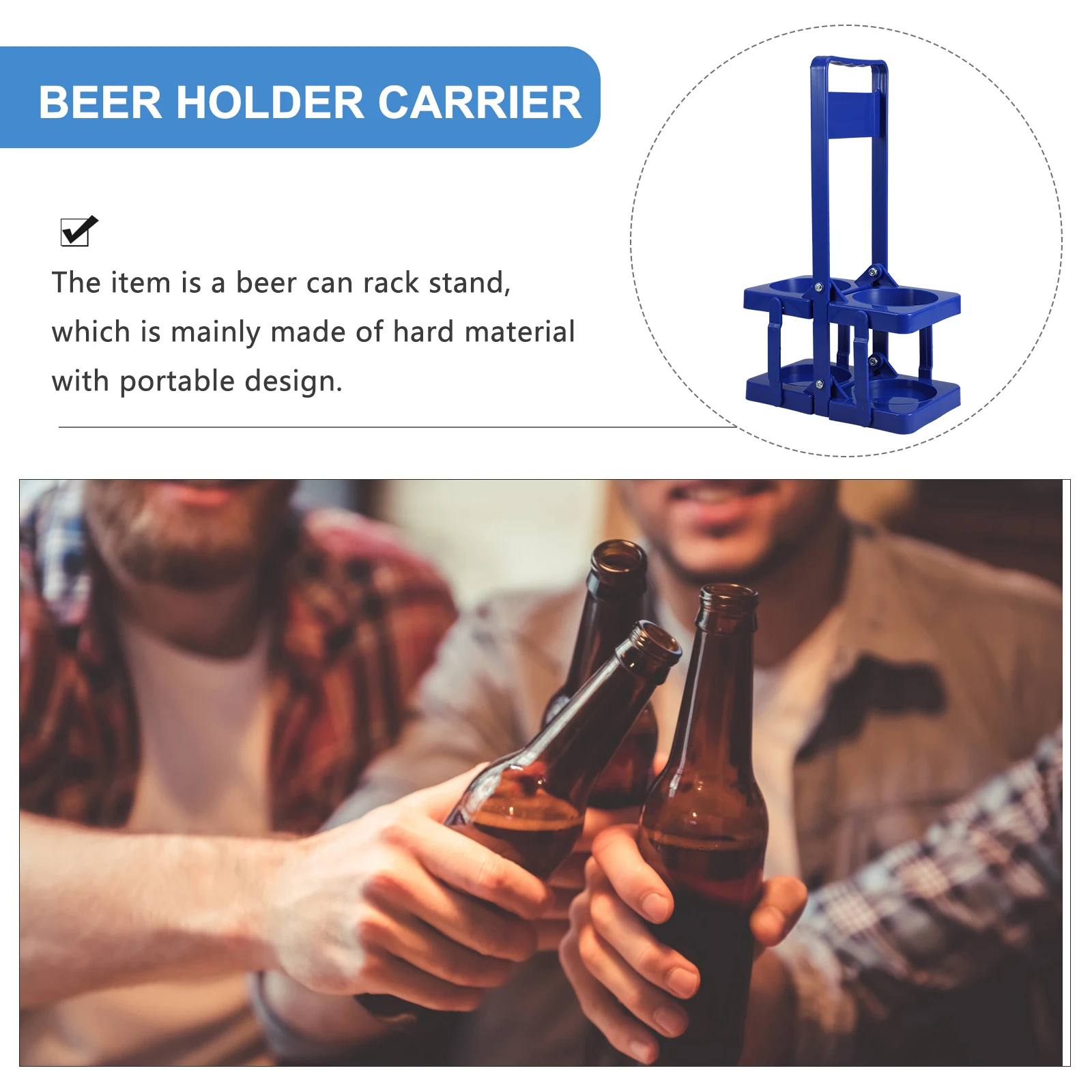 

Handheld Folding Beer Bottle Carrier Plastic Drink Holder for Transporting Wine Bottles Bar Accessories Wine Bottle Carrier