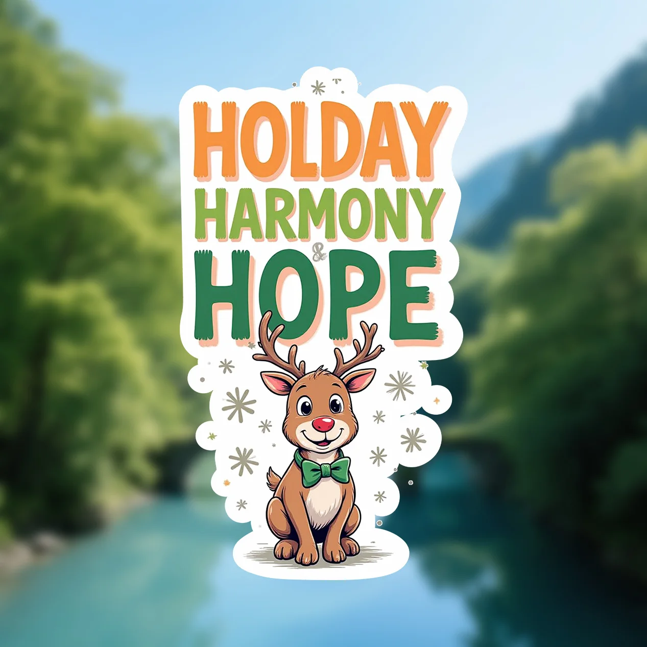 

3 шт., наклейка «С праздничная гармония и надежда», наклейка с оленями для автомобиля, мотоцикла, праздничный дизайн, авто, мото наклейка для украшения автомобиля