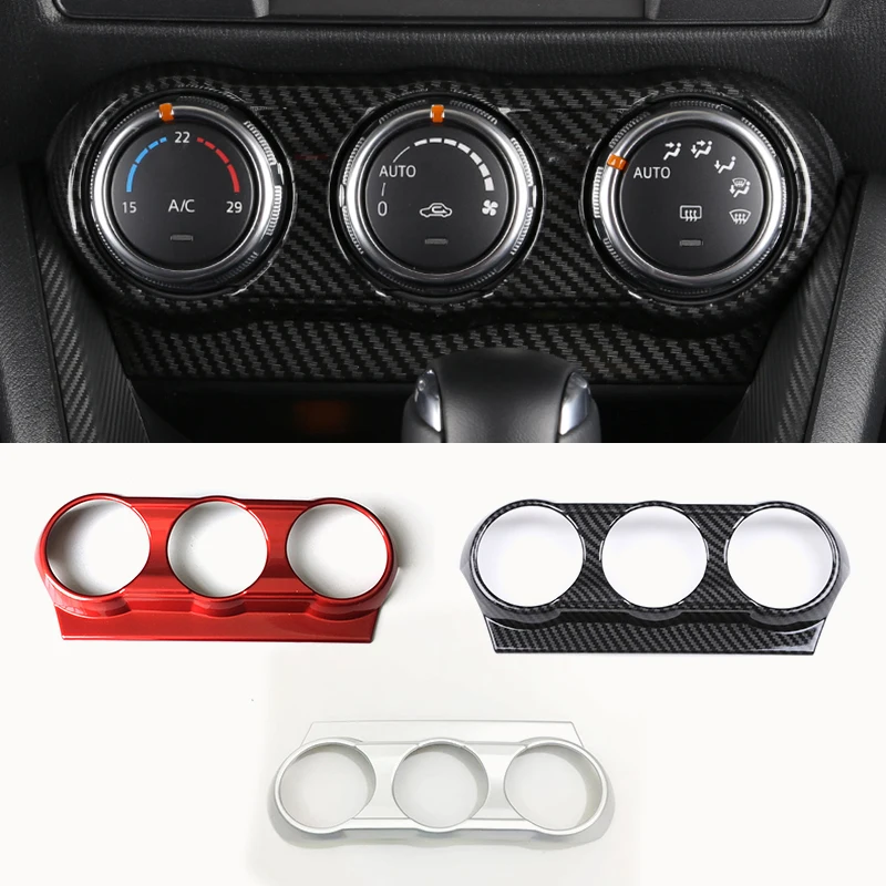 For Mazda 2 Demio DL Sedan DJ Hatchback 2015-2018 ABS Plastic Interior Air Conditioning Adjustment Switch Cover Trim Accessories