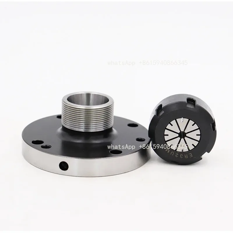 Lathe Chuck ER32 80mm 100mm Diameter Mini Flange Axis Cartridge Collet Fixture Chuck For CNC Milling Lathe Tool