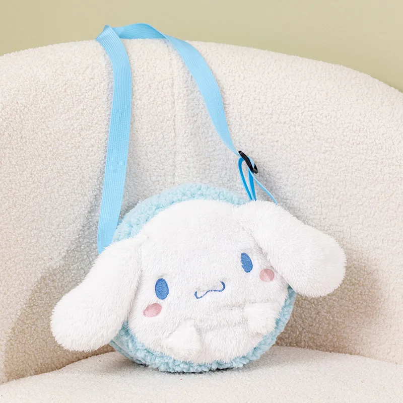 25CM Anime Cinnamoroll My Melody Kuromi Cartoon Pluche Schoudertas Kawaii Draagbare Grote Capaciteit Munt Opbergtas Vakantie Cadeau