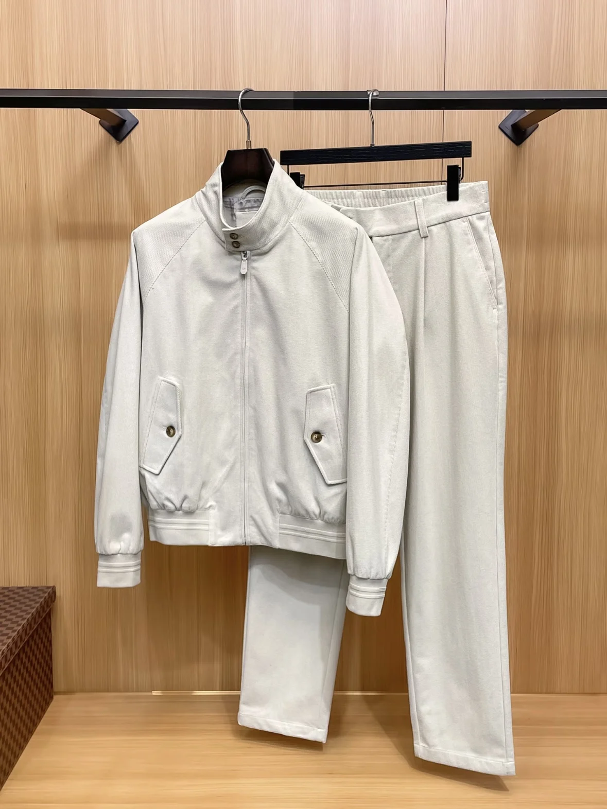 

LP 25aw повседневная шерстяная кашемировая куртка с воротником-стойкой повседневные брюки мужской костюм