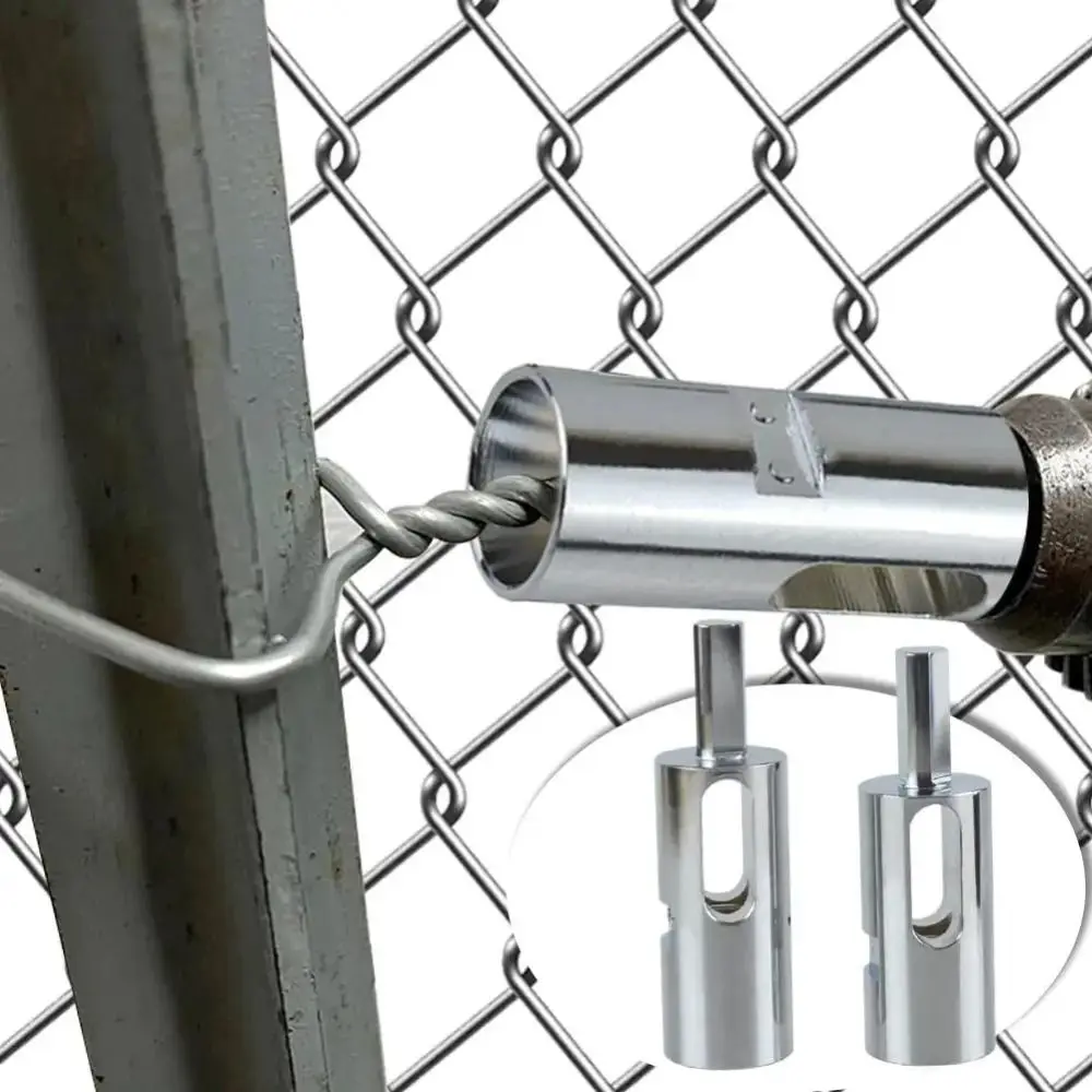 

9-Gauge Fence Wire Twister 3-Jaw Drill Chuck 11 Gauge Twist Ties Tool Triangular Shank Post Clips Chain Link Fence Tool
