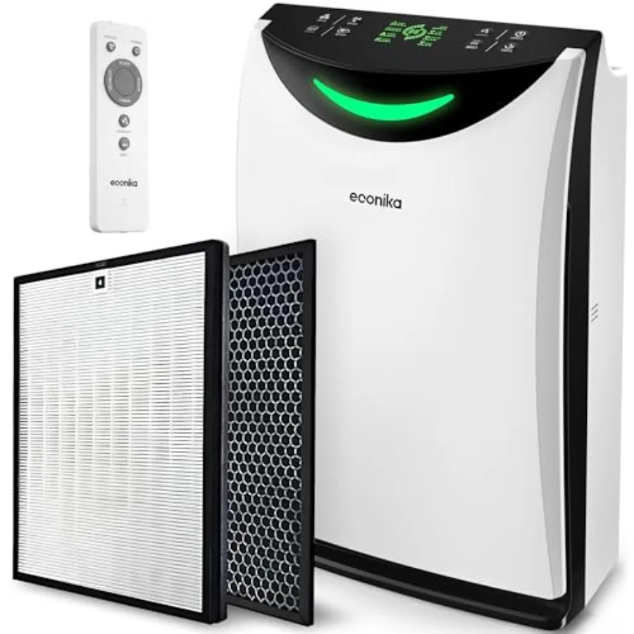 

Home air purifier humidifier ionizer UV light combo for large rooms up to 1035 sqft with H13 True HEPA filter, spare filters se