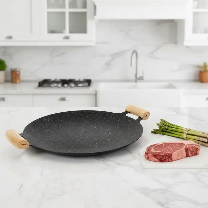 Korean Maifan Stone BBQ Grill Pan For Outdoor Barbecue and Camping NonStick Multiple Size 28 to 38cm
