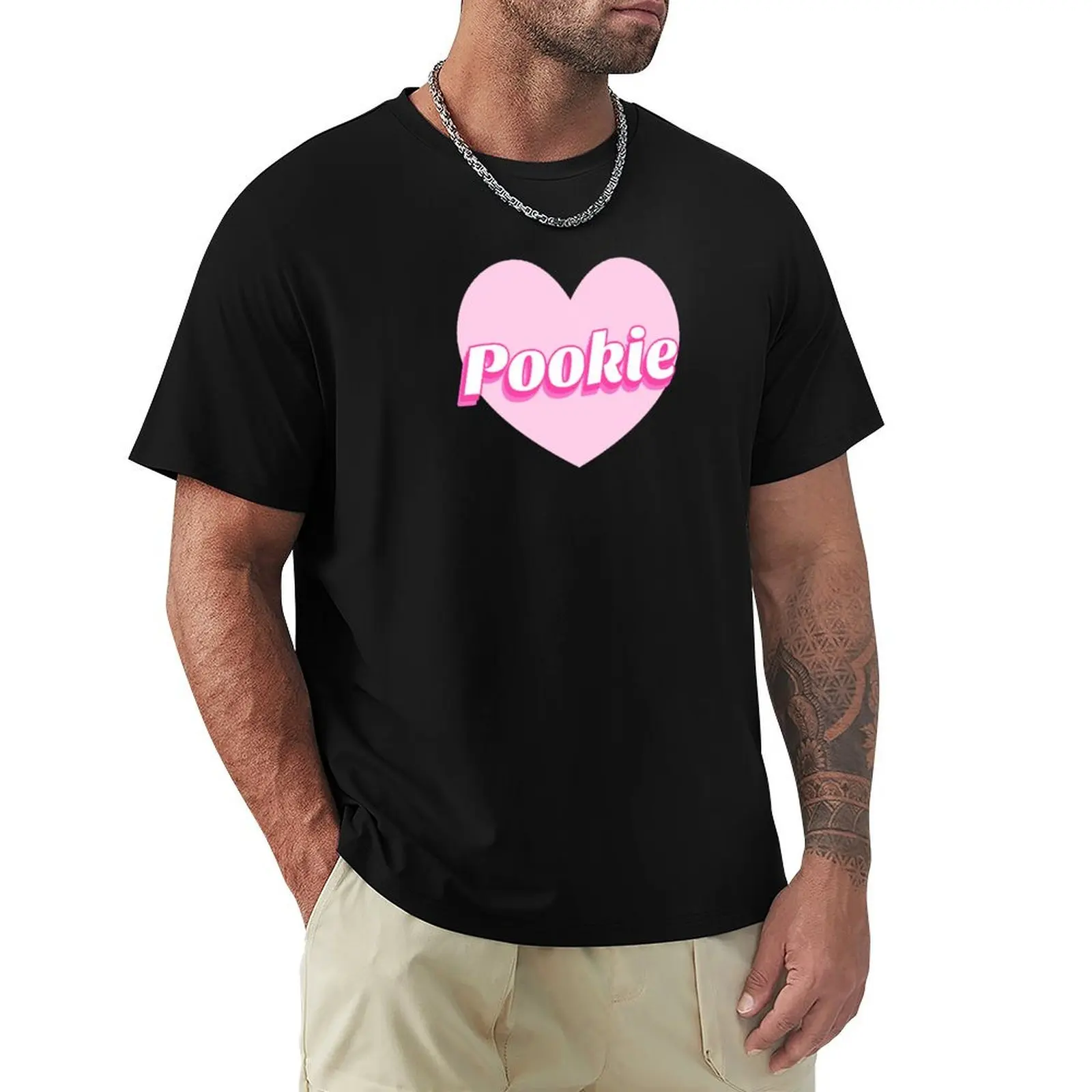 

Pookie heart T-Shirt cheap stuff topping summer top men clothing