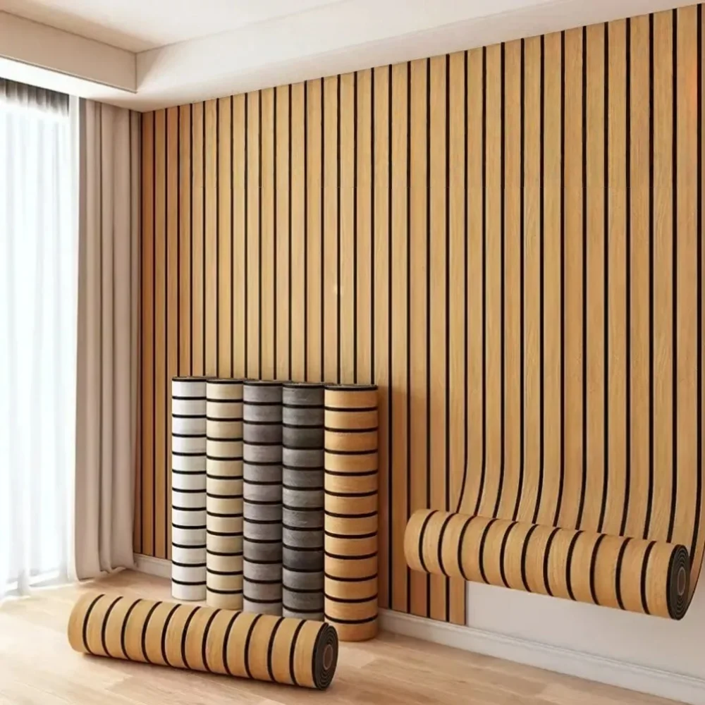 3D Wall Sticker Panel Self-Adhesive Wood Grain Wallpaper Home Decor Peel and Stick Easy To DIY Suitable for Ceiling Living Room