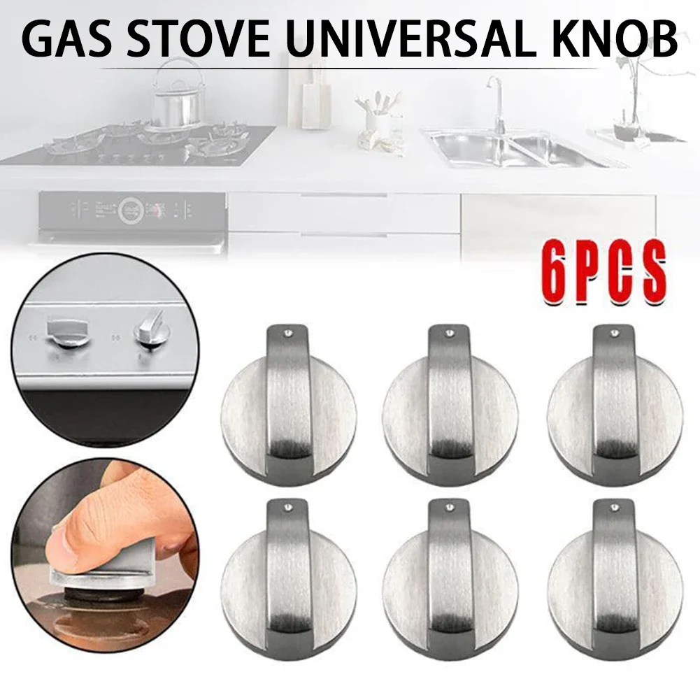 4/6pcs Gas-Stove Alloy Switch Knob Heavy Duty Gas-Cooker Knob Replace for Home Cooker