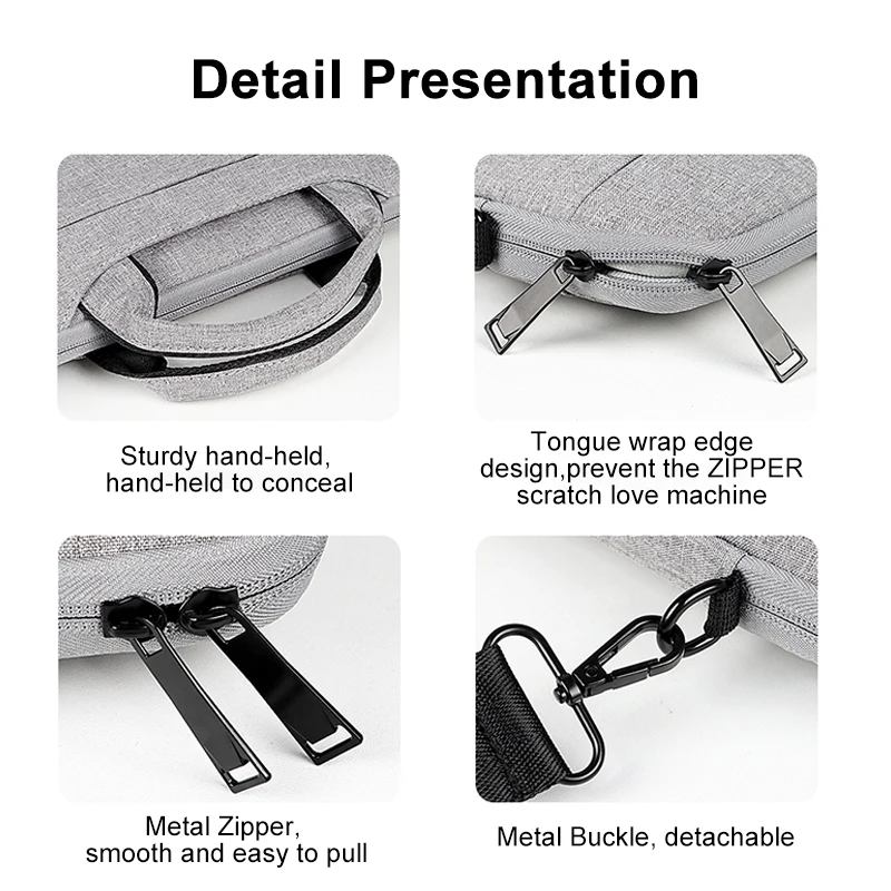 Laptop Bag Sleeve Case Shoulder HandBag Notebook Pouch Briefcases 13 14 15 15.6 inch For Macbook Air Pro 13.3 15.4 HP Asus Dell