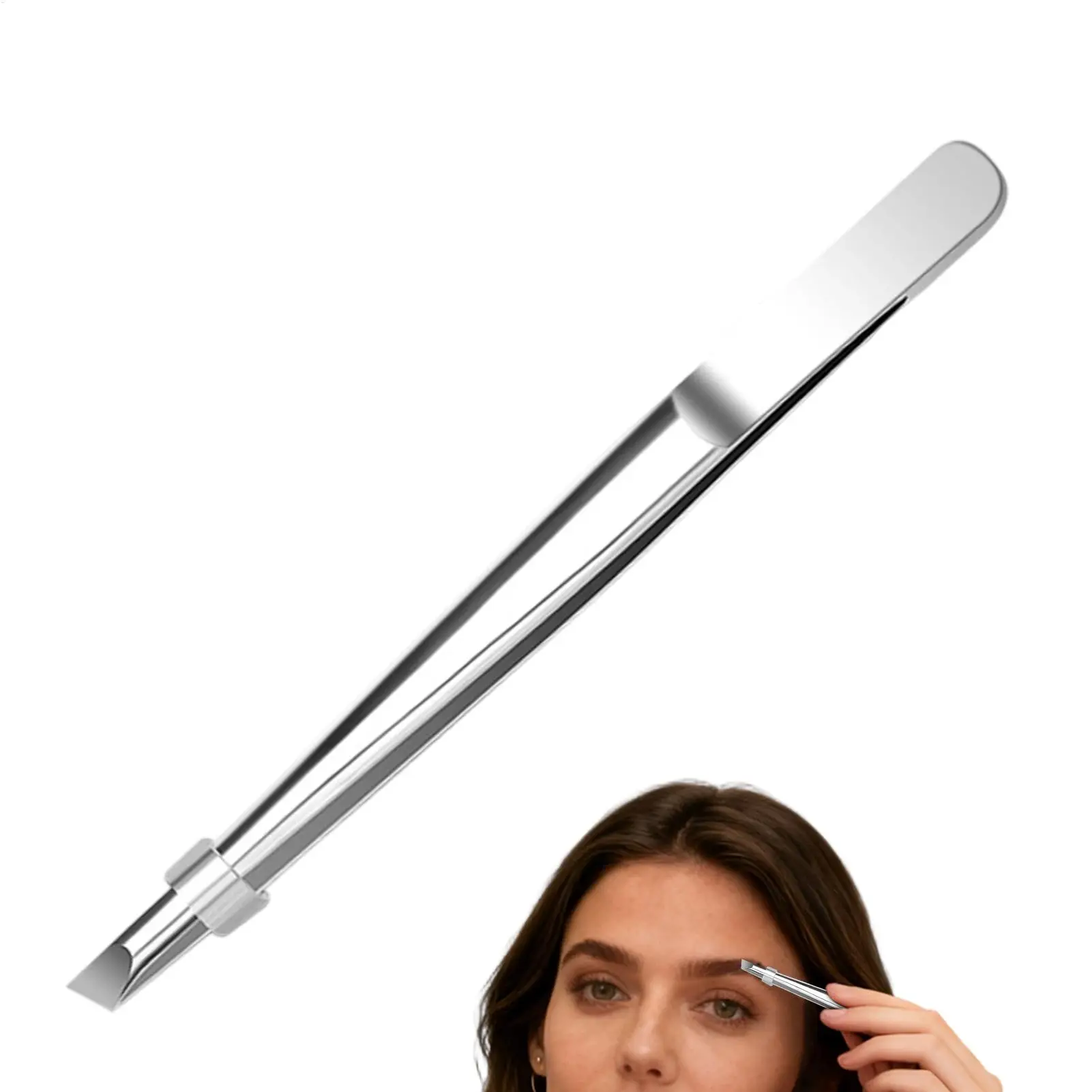 Pince à épiler pour épilation des sourcils en acier inoxydable, pince à épiler de précision pour poils du visage, excellent outil pour plumer les poils de la barbe