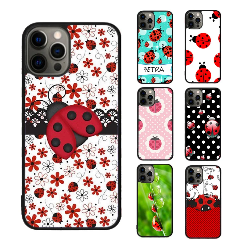 11 Colorful Ladybugs Phone Case For iPhone SE2020 15 16 14 13 Pro Max Coque 12 11 Pro Max 8 PLUS 7 6S mini fundas cover