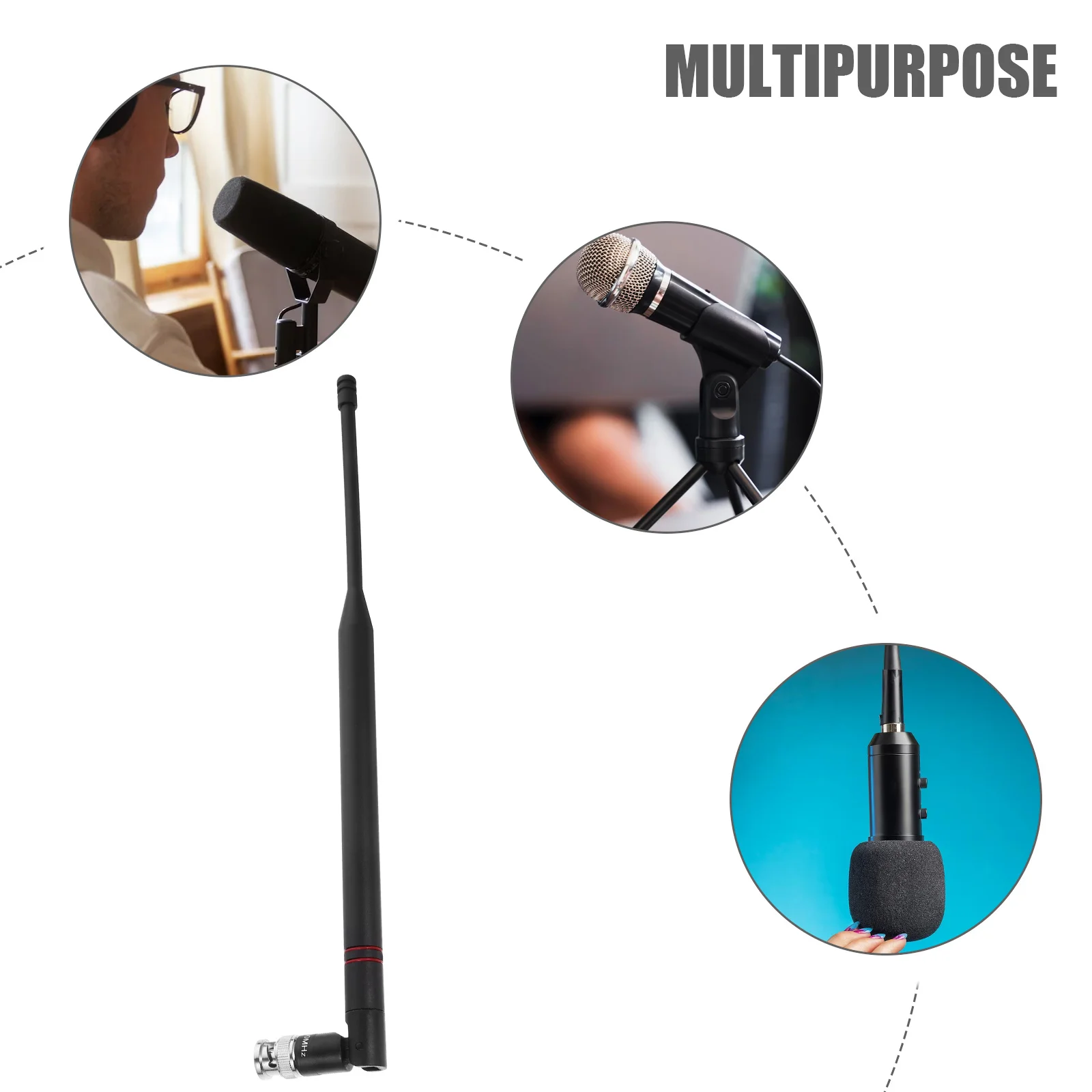 Antenna for Wireless Microphone System Receiver Reliable Signal Strength Easy Install Lightweight Portable Mic Accessory
