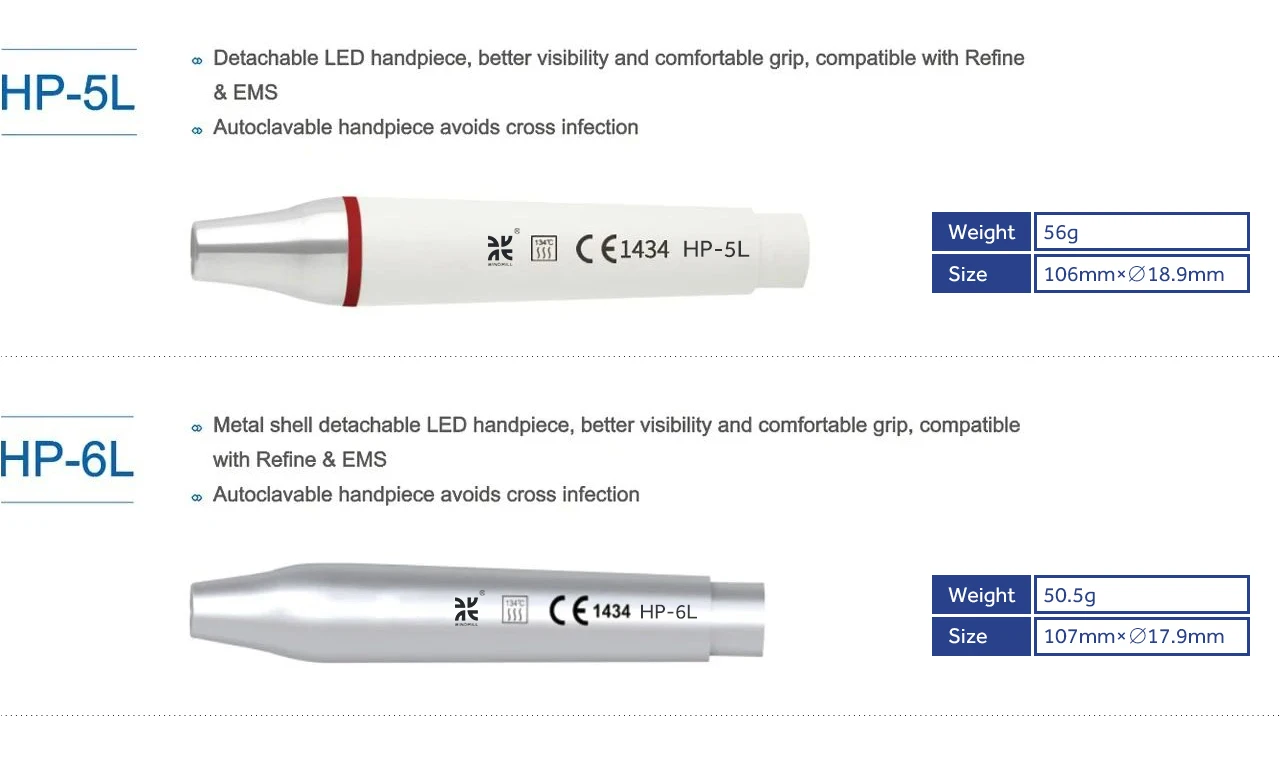 LED  Handpiece  Detachable  ultrasonic handpiece HP-5L with light for clinic