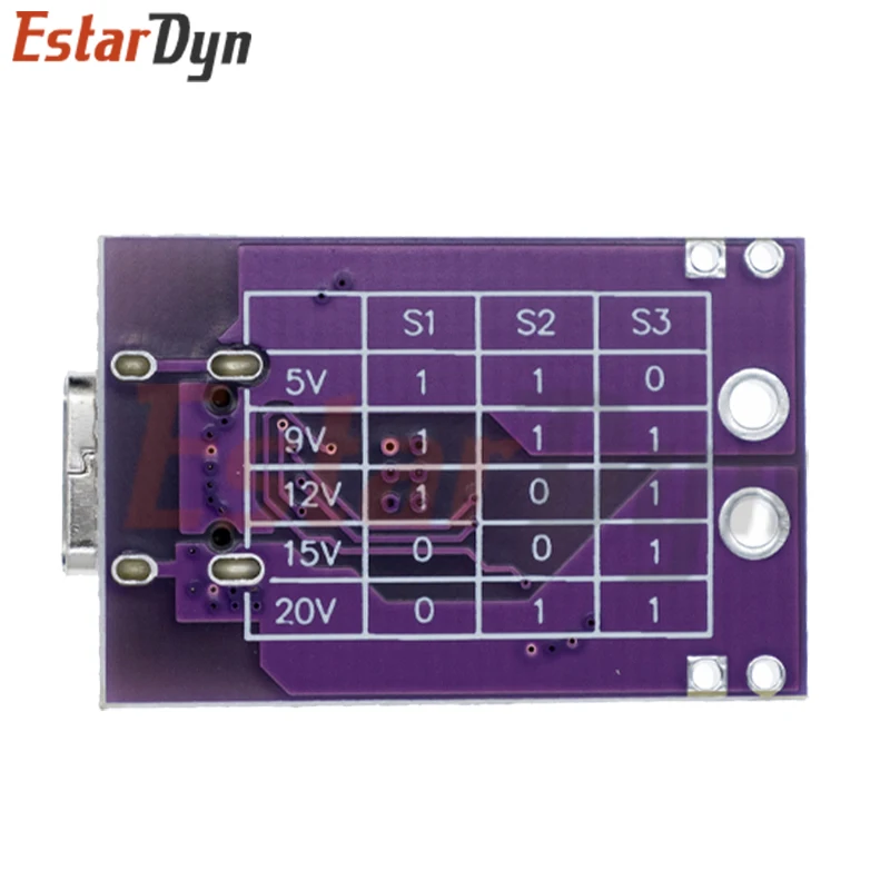 Type-C QC AFC PD2.0 PD3.0 to DC Spoof Scam Fast Charge Trigger Polling Detector USB-PD Notebook Power Supply Change Board Module