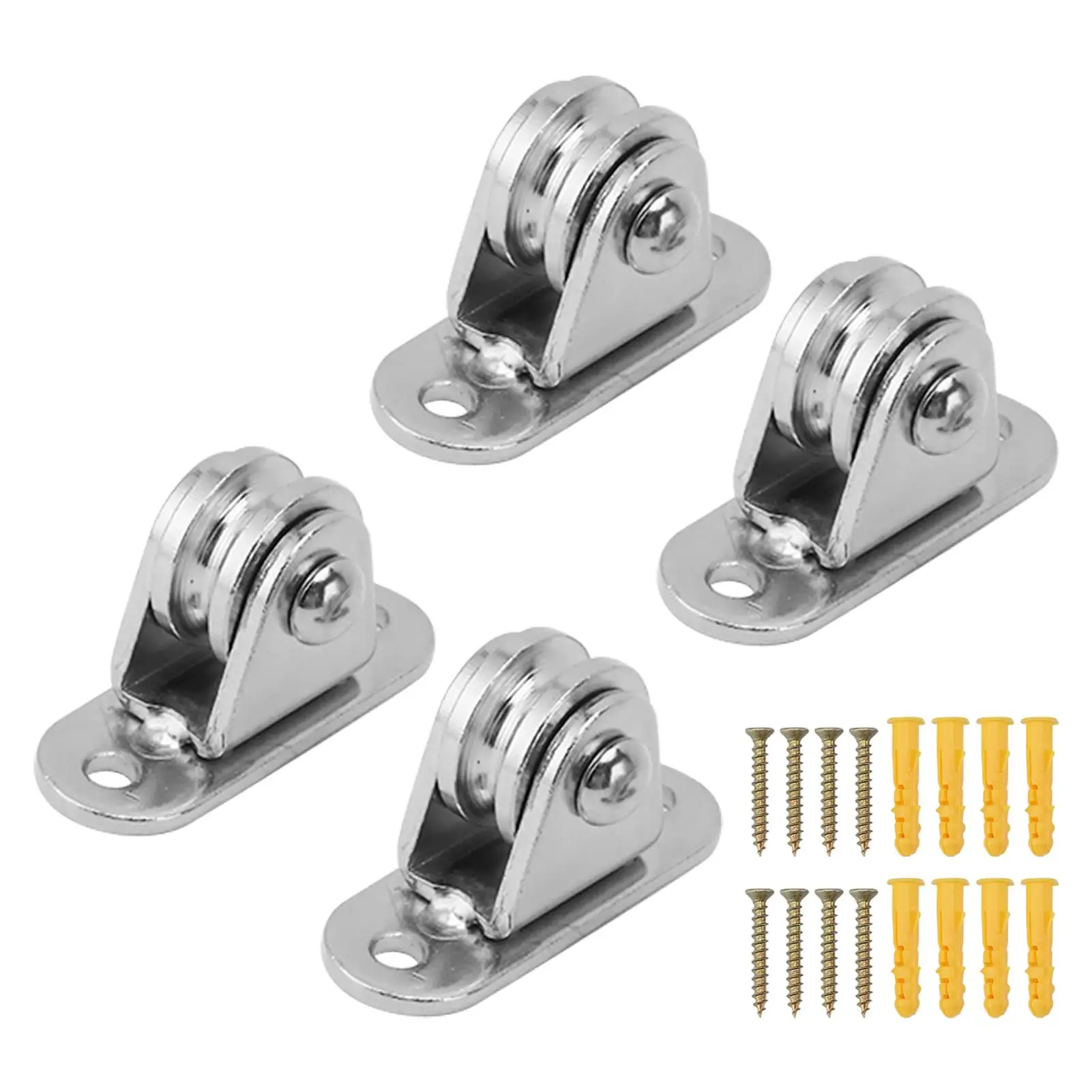 Stainless Steel Wall Mount Pulley Block 176lb Load Capacity  Silent, Stable Roller for sliding Gate