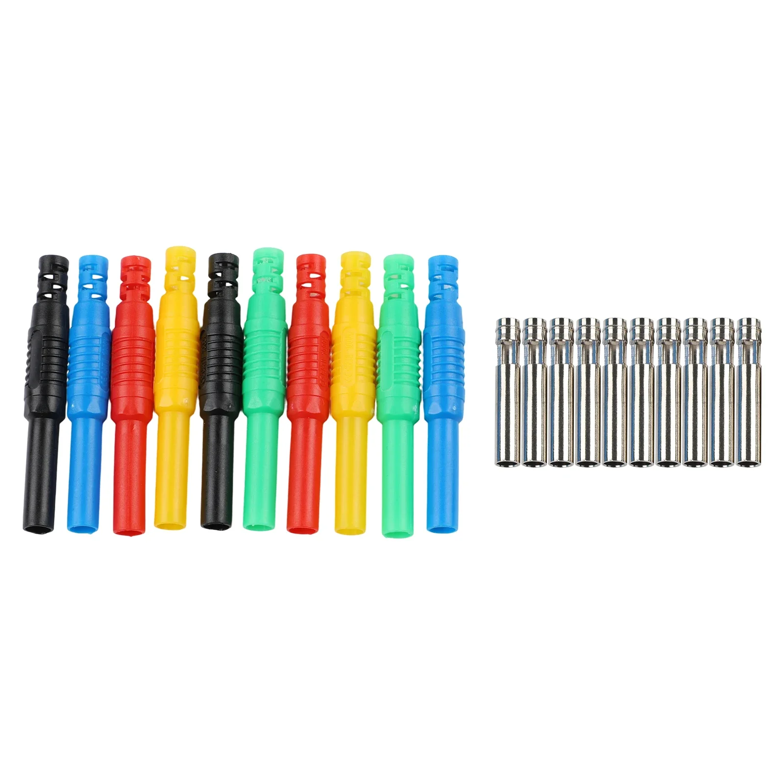 Copper 4mm Banana Socket Electrical Extension Socket Nickel Plated CATII 1000V Max.32A Red black yellow green blue