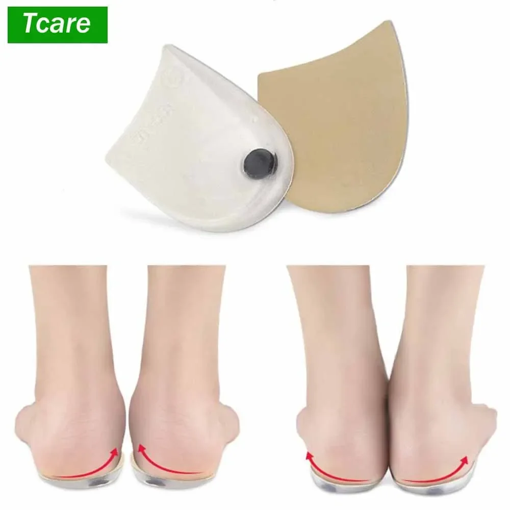 Tcare Magnetic Therapy Silicone Insoles Orthotics X/O-type Legs Corrector Gel Pillow for Heel Orthopedic Shoes Pad Heel Patches