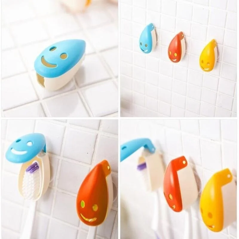 4pcs Creative Lovely Cartoon Animal Pattern Automatic Toothbrush Holder with Suction Toothbrush Rack