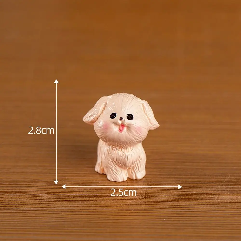 

Cute Miniature Animal Figurine Desktop DIY Puppy Figurine Fairy Garden Garden Ornament Dog Sculpture Home Decor