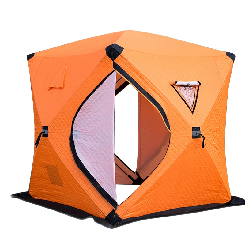 

Warm Winter Ice Fishing Tents Large Spacious Triple Thick Cotton Outdoor Camping Wind Proof Waterproof Snow Proof Family Travel