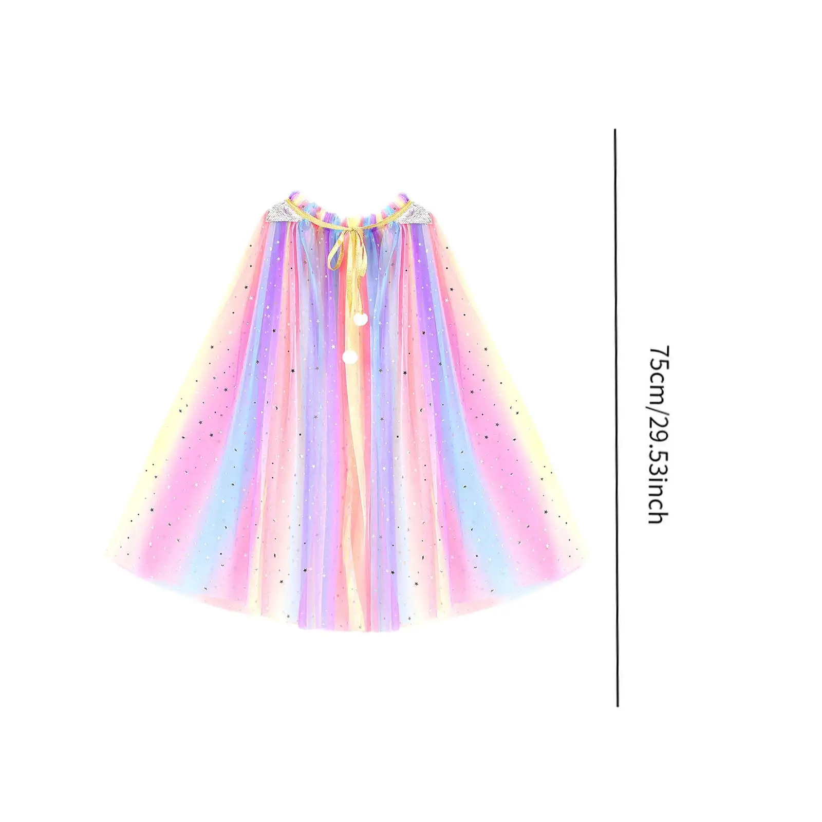 Princess Cape for Little Girls Colorful Princess Cloak Costume Cosplay per la festa di compleanno Stage Show Princess Cosplay Party