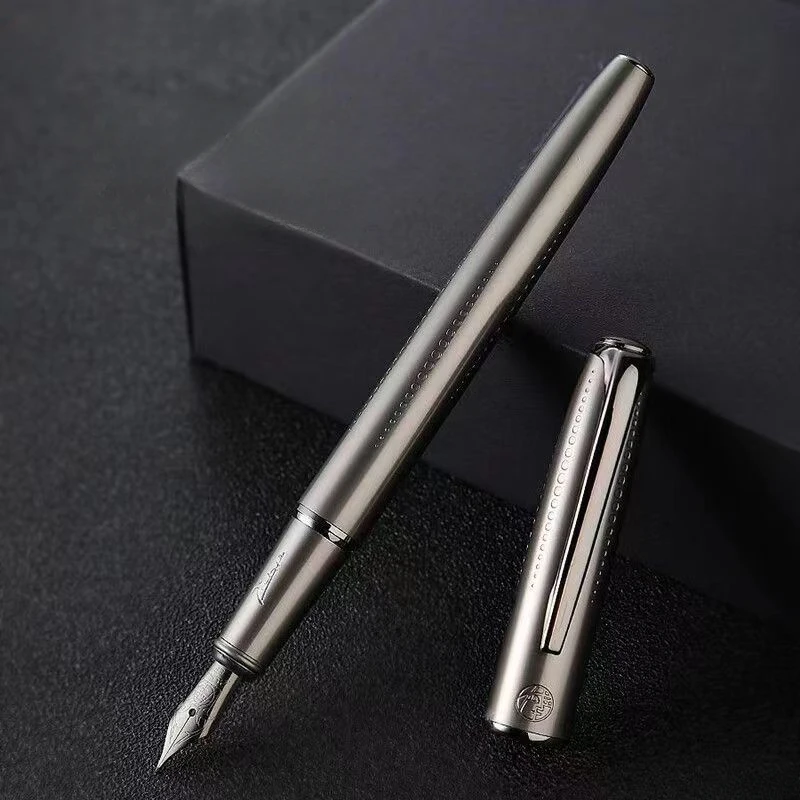 Pimio 916 Metal Fountain Pens Starry Night Series Beauty  Pen Rotating Ink Absorption Gift Pen Sliver Elegant Men Student Gift