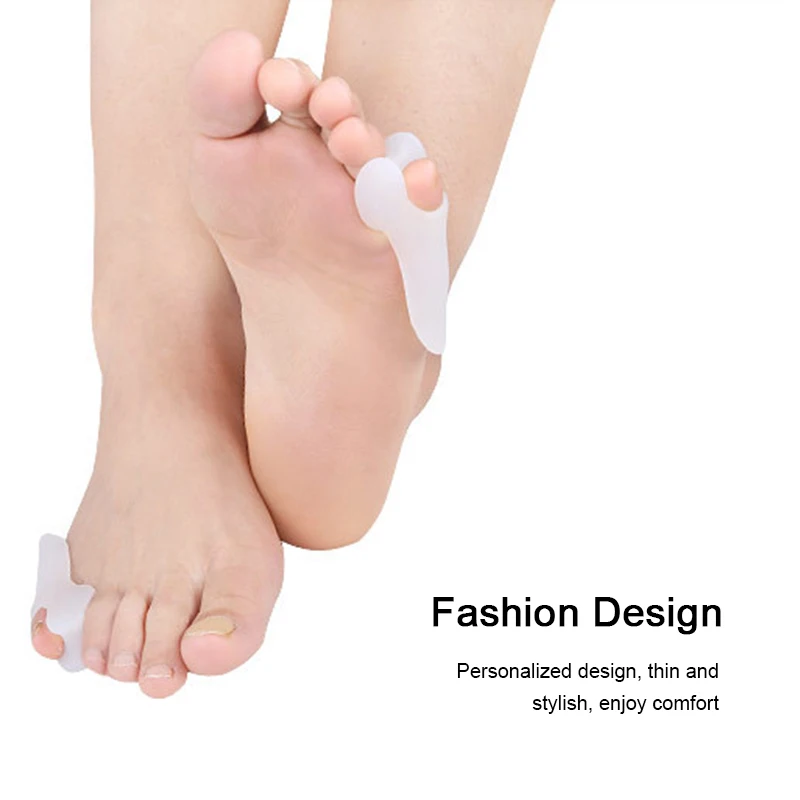 1 paio di dita dei piedi del piede del mignolo per uso quotidiano alluce valgo Gel di correzione del Silicone Toe Bunion Guard cura del piede