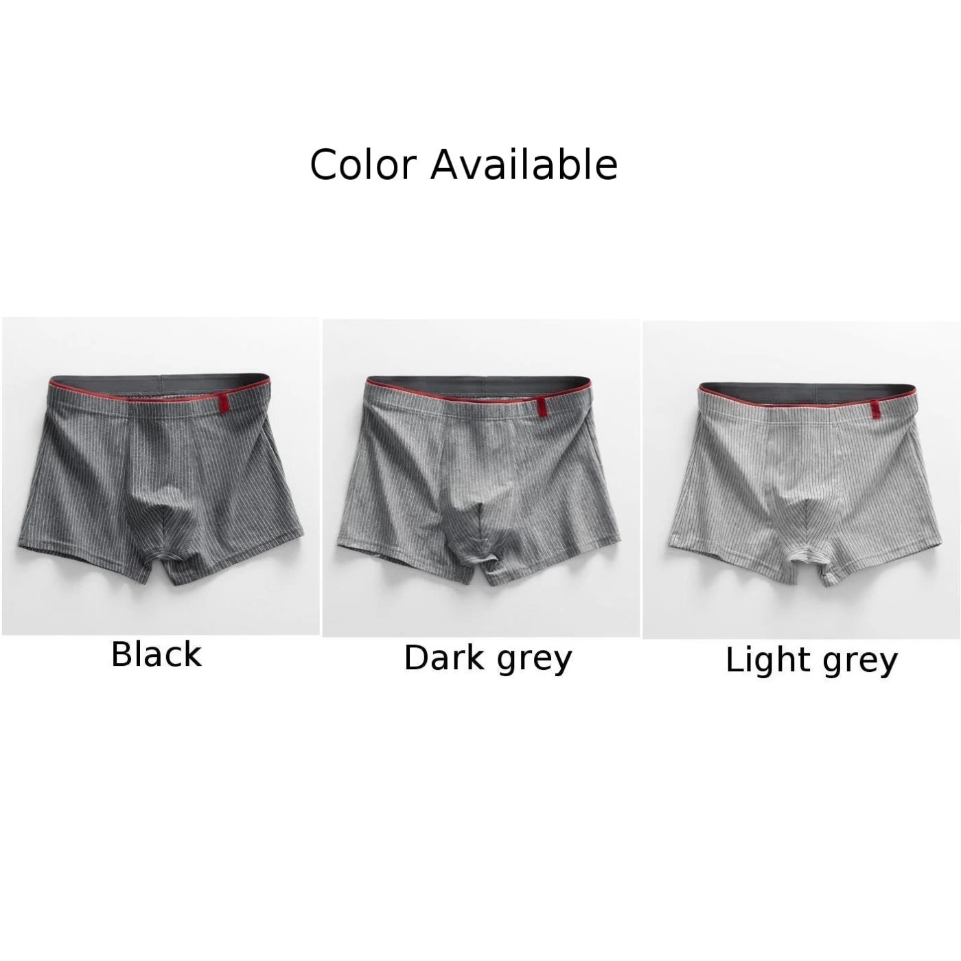Sexy Mens Striped Cotton High Waist Breathable Boxer Briefs Shorts Underwear Underpants Pouch Panties Comfortable Men's Boxers