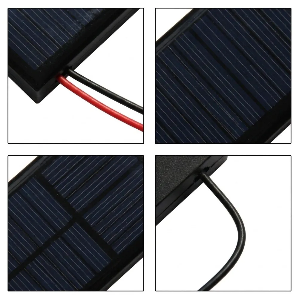 6 Solar Panels 5V 30mA Epoxy Coated with 15cm Leads for Rechargeable Battery Trickle Charging and Solar Prototypes
