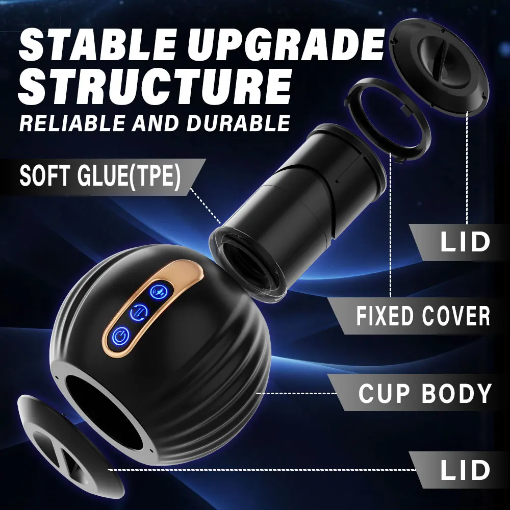 Telescopic Rotation Male Masturbator 3D Realistic Sleeve Vagina Masturbation Equipment Sex Toys for Men Automatic Mastubator view 5