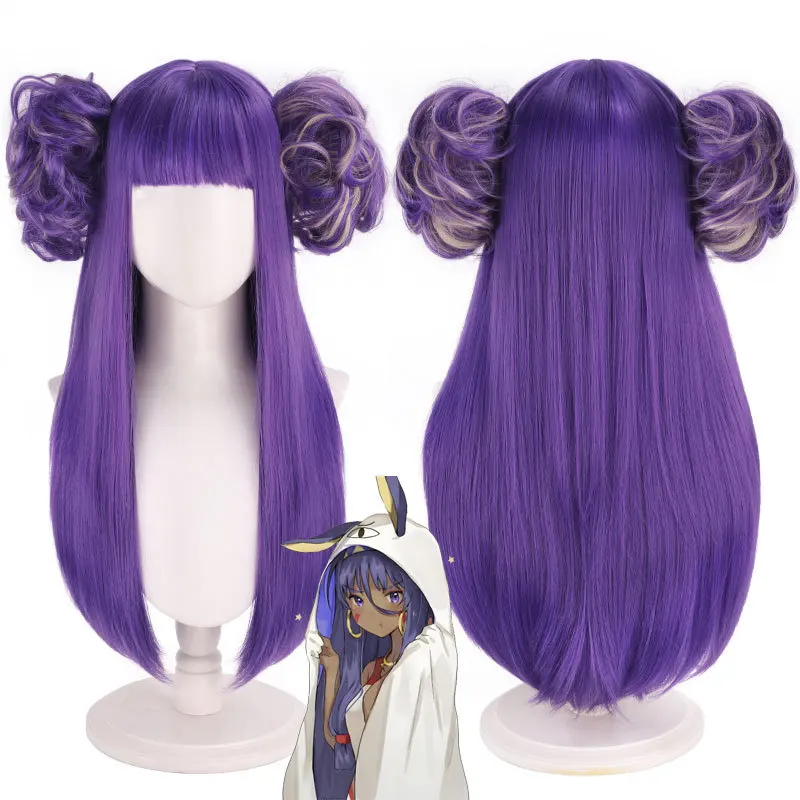 

Cosplay wig Fate/Grand Order Nitokris kimono version purple big package-Synthetic fiber wig